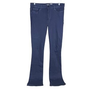 PAIGE High Rise Manhattan Jeans Womens 32 Blue Eve Dark Wash Bootcut Stretch